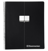 Collegeblock 2346 Twinbook / liniert+kariert, A4, 90g, schwarz, 80 Blatt