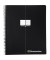 Collegeblock 2346 Twinbook, Lineatur 27 + Lineatur 28 / liniert+kariert mit Rand innen/außen, A4, 90g, schwarz, 80 Blatt