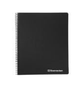 Collegeblock 2354 Officebook, kariert / kariert Rand beidseitig, A5+, 90g, schwarz, 80 Blatt