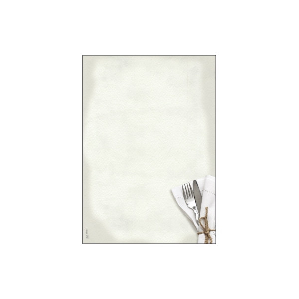 4004360841217 - Motivpapier DIN A4 90g m² holzfrei elementar chlorfrei gebleicht Menü Speisen 50 Bl Pack 4004360841217 50 Blatt