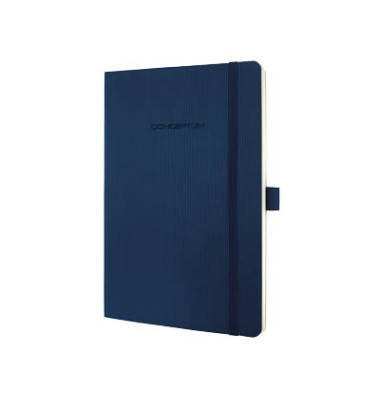 Notizbuch Conceptum CO326 blau A5 kariert 80g 194 Seiten mit Gummiband paginiert