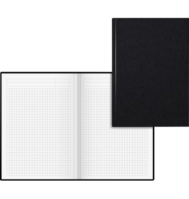 Notizbuch 86-55227 schwarz A5 kariert 80g 96 Blatt 192 Seiten