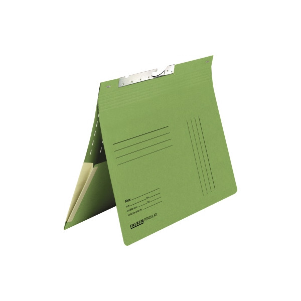 4014481214135 - Pendelhefter 15033 A4 320g Karton grün kaufmännische Heftung mit Tasche 4014481214135 Falken