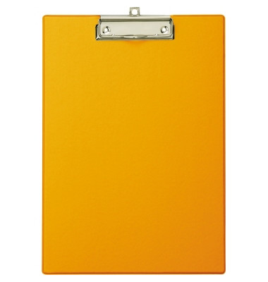 Klemmbrett 2335243, A4, orange, Karton, Folien-kaschiert, inkl Aufhängeöse