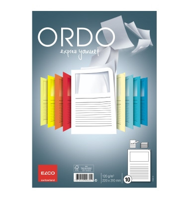 Sichtmappen Ordo classico 7369510, A4 weiß Papier 120g