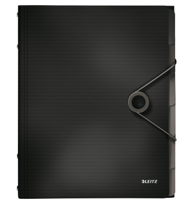 Ordnungsmappe Solid 4569-10-95, 6-teilig blanko, schwarz, A4, 6 F&auml;cher