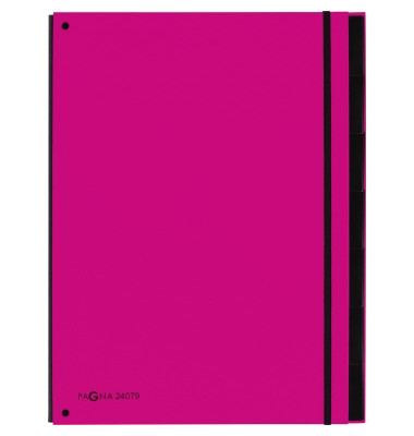Pultordner Trend 24079-34, 7-teilig blanko, dunkelrosa, A4, 7 F&auml;cher