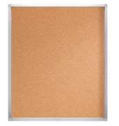 Schaukasten ECO 15 x A4 Korkrückwand braun, silber pinnbar