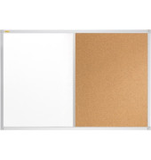 Kombitafel X-tra!Line, CB3402, 90x60cm, Kork + Metall, Aluminiumrahmen