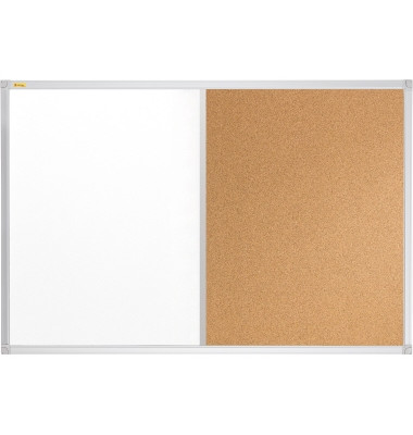 Kombitafel X-tra!Line, CB3403, 120x90cm, Kork + Metall, Aluminiumrahmen
