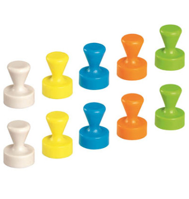 Haftmagnet Neodym, 6168599, Kegel, 12mm &Oslash;, farbig sortiert, 1500g