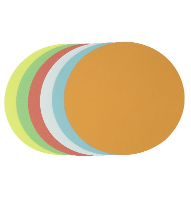 Moderationskarten Kreise Ø 19,5cm farbig sortiert Moderationskarten Kreise Ø 19,5cm farbig sortiert
