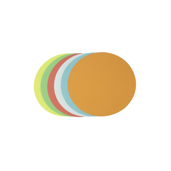 4003630009869 - Moderationskarten 4876 Ø 195cm Kreis 130g farbig sortiert  4003630009869 250 Stück