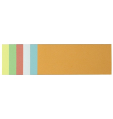 Moderationskarten 4877, 20,5x9,5cm, rechteckig, 130g, farbig sortiert Moderationskarten 4877, 20,5x9,5cm, rechteckig, 130g, farbig sortiert