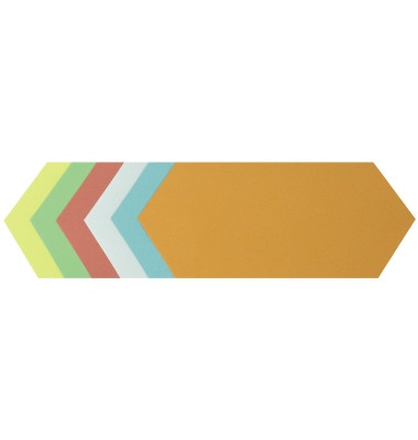 Moderationskarten Rhombus farbig sortiert 20,5x9,5cm