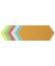 Moderationskarten Rhombus farbig sortiert 20,5x9,5cm