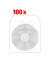 CD/DVD Hülle 12,4 x 12,4 cm (B x H x T) Papier/Kunststoff weiß