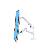 Monitorschwenkarm LX Dual 17,5 x 37,2 x 65 cm (B x H x T) 2 x 9,1kg Stahl/Aluminium weiß