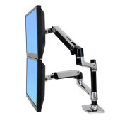 Monitorschwenkarm LX Dual 17,5 x 37,2 x 65 cm (B x H x T) 2 x 9,1kg Stahl/Aluminium silber
