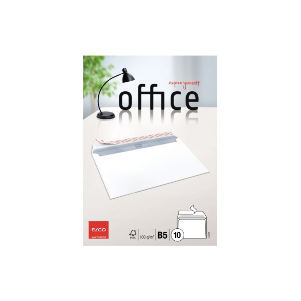 7610425475302 - Versandtaschen Office B5 ohne Fenster haftklebend 100g hochweiß Öffnung an der lange Seite 7610425475302 10 Stück