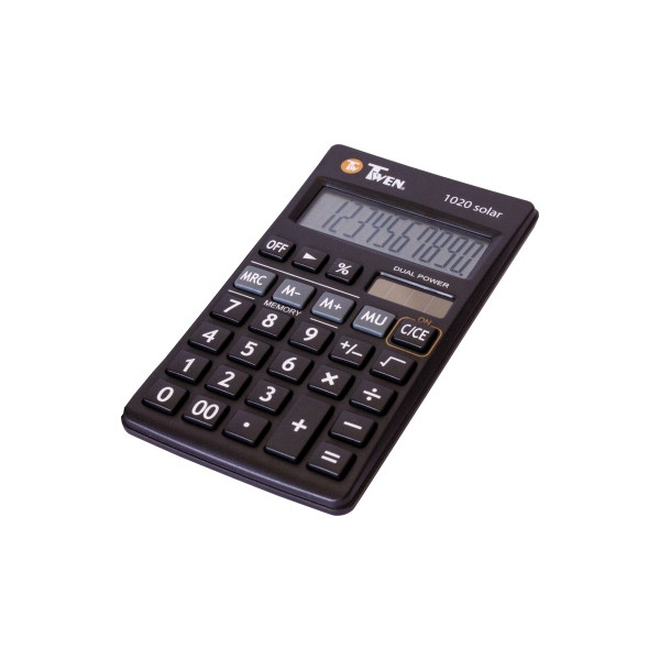 4025999800413 - Taschenrechner 1020 solar 1 x 10-stellig schwarz Solar-Energie Batterie 4025999800413 TWEN