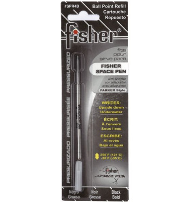 Kugelschreibermine FISHER SPR4B SPR4B, schwarz, 0,6mm, Gro&szlig;raummine
