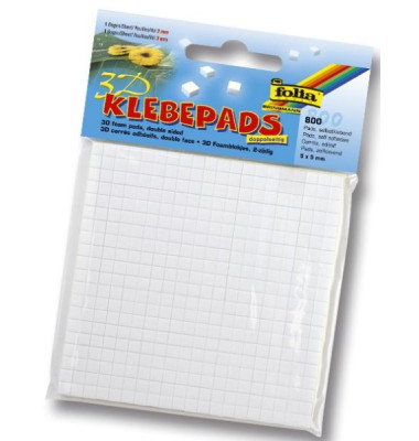 Klebepads weiß 5x5mm doppelseitig