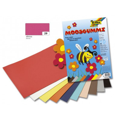 Moosgummi - 29 x 40 cm, altrosa