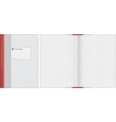 Gesch&auml;ftsbuch 86-1595203, Standard, wei&szlig;, A5, kariert, 70g, 96 Blatt / 192 Seiten