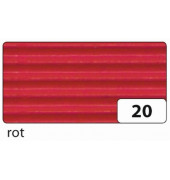 Bastelwellpappe - 50 x 70 cm, rot