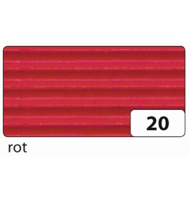 Bastelwellpappe - 50 x 70 cm, rot