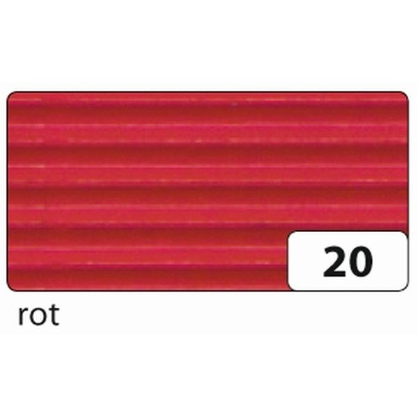 10 Stück Folia Bastelwellpappe E-Welle 50x70cm rot 741020 4001868741209 Folia