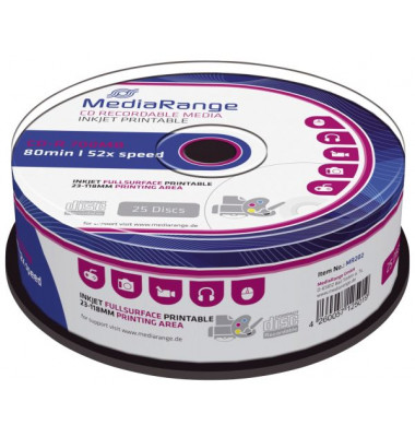 CD-Rohlinge MR202 CD-R, 700 MB / 80min, Spindel 
