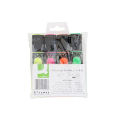 Textmarker-Set Premium, KF16041, Etui, 4-farbig sortiert, 2-5mm Keilspitze