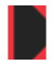 Chinakladde 100302814, Chinakladde, schwarz/rot, A4, liniert, 70g, 96 Blatt / 192 Seiten