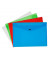 Dokumententasche - KF03599, A4 quer, transparent 3xblau/gr&uuml;n/rot/farblos, Polypropylen (PP), Druckknopfverschluss