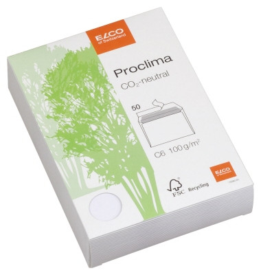 Briefumschlag Proclima 74260.20, C6, ohne Fenster, haftklebend, 100g, weiß