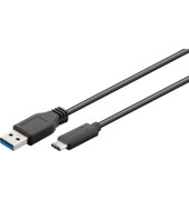 USB-Kabel SuperSpeed 71221, 2m, USB-C auf USB-A, schwarz