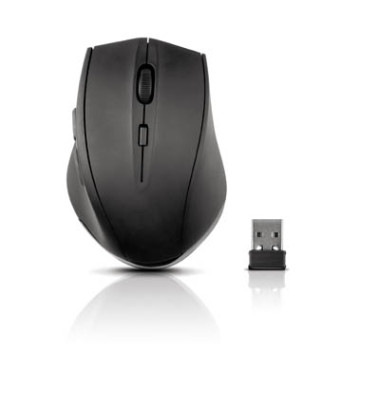 PC-Maus CALADO Silent SL-6343-RRBK, 5 Tasten, kabellos, USB-Funk, Rechtshänder, optisch, schwarz, grau