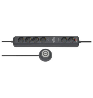 Steckdosenleiste Eco-Line Comfort Switch Plus EL CSP 24 6 Steckdosen 1,5m schwarz