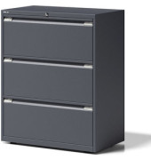 Schubladenschrank Essentials 80 x 100 x 47 cm (B x H x T) Stahl Farbe: anthrazit 3 Schubfächer