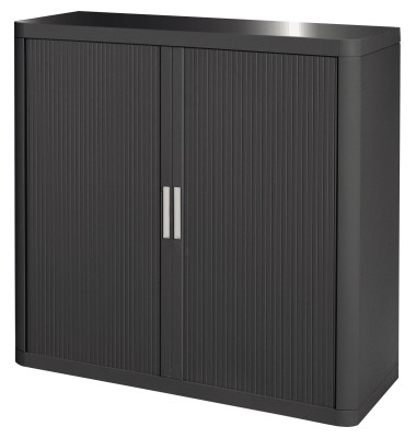 Aktenschrank easy Office E1CT0002400029, Kunststoff/Stahl abschließbar, 2 OH, 110 x 104 x 41,5 cm, anthrazit