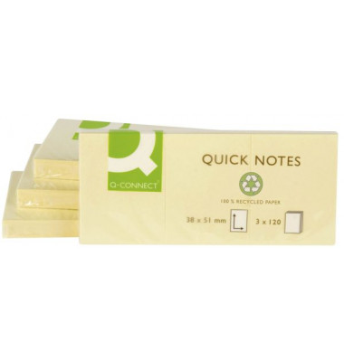 Haftnotizen KF22367, KF22367, 38x51mm, gelb, rechteckig