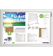 Bilderwechselrahmen Security Feuerfest 32,8 x 45,1 x 1,2 cm (B x H x T) Aluminium silber