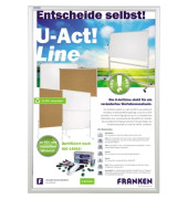 Plakat-Klapprahmen Security, BS1804, silber, A1, Aluminiumrahmen