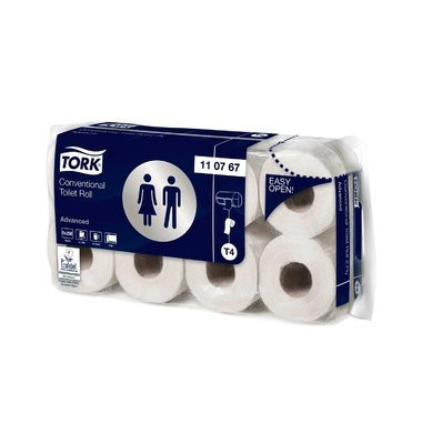 Toilettenpapier Advanced 110767, 2-lagig, weiß, 250 Blatt / Rolle,