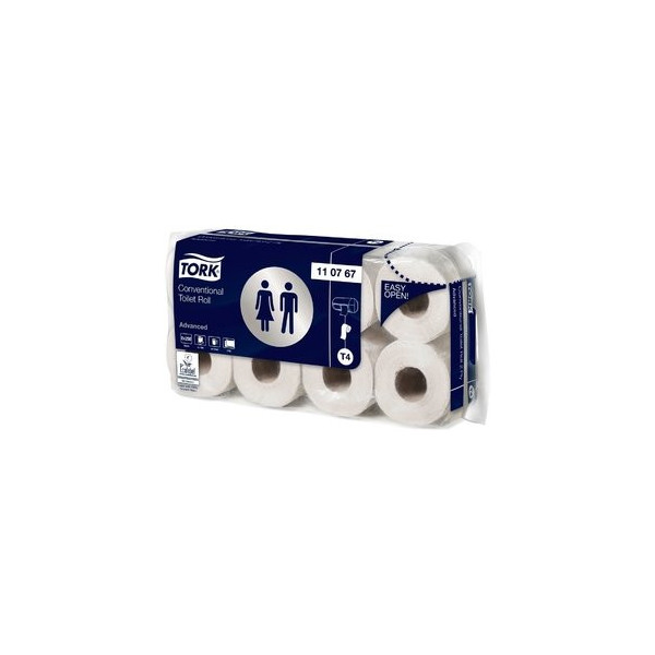 7322540861327 - TORK Kleinrollen Toilettenpapier Haushaltsrolle Tissue 2-lagig weiß VE 64 Rollen à 250 Blatt ab 21 VE