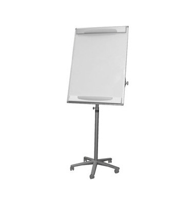 Flipchart DESIGN, EA48061824, 70x100cm (BxH), grau, mit Rollen, mit 2 Seitenarmen