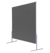 Moderationstafel MOD15031661, 120x150cm, Filz + Filz (beidseitig), pinnbar, grau + grau