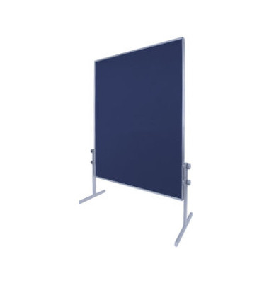 Moderationstafel MOD15011661, 120x150cm, Filz + Filz (beidseitig), pinnbar, blau + blau